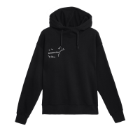 Graphic Club Hoodie Black | White W